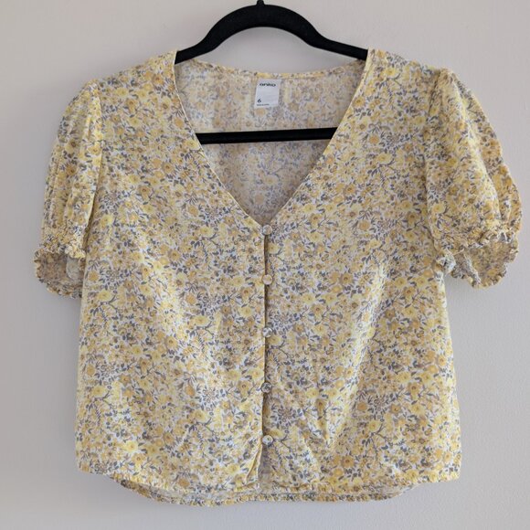 Anko Tops - Anko button down floral mini tee